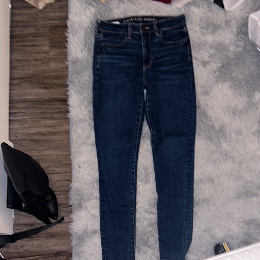 American Eagle Straight Leg Dark Jeans Size 6